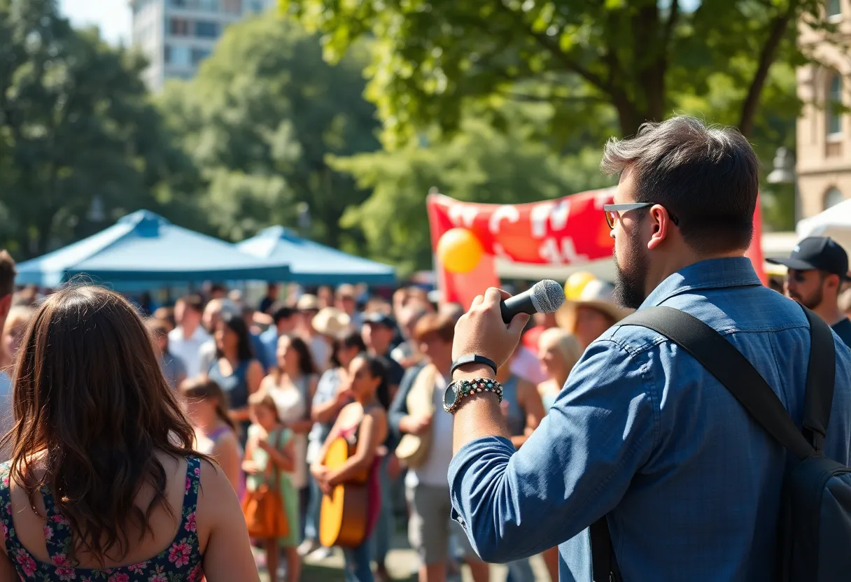 Residents enjoying a community event in Morristown