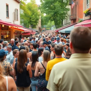 Crowd enjoying a concert in Morristown