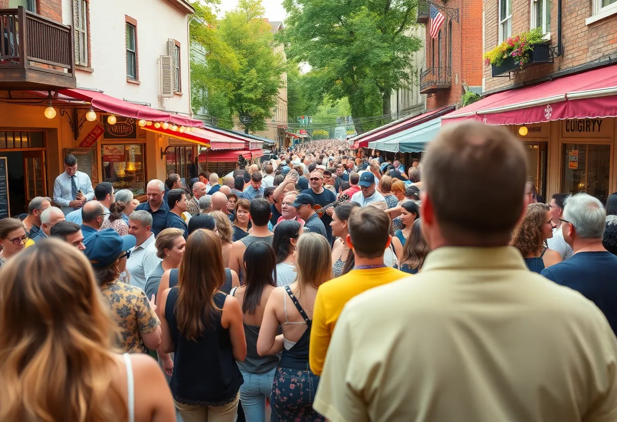 Crowd enjoying a concert in Morristown