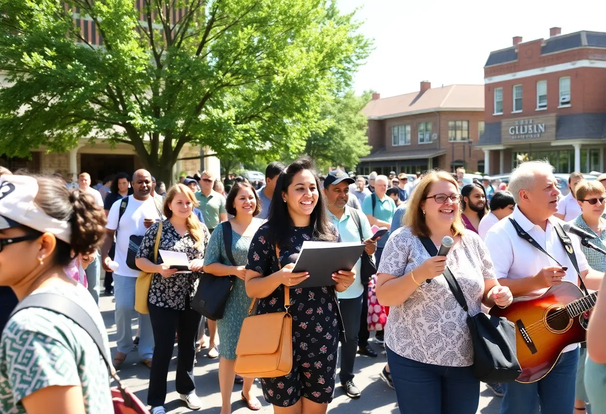 Community scene in Morristown featuring events and activities