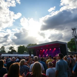 Crowd enjoying music at a concert in Morristown