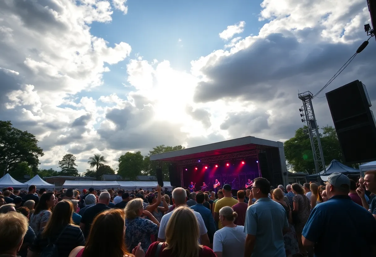 Crowd enjoying music at a concert in Morristown