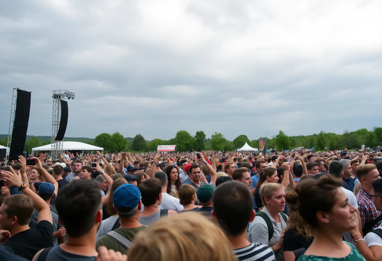 Crowd at Morristown First Friday Concert enjoying the performance