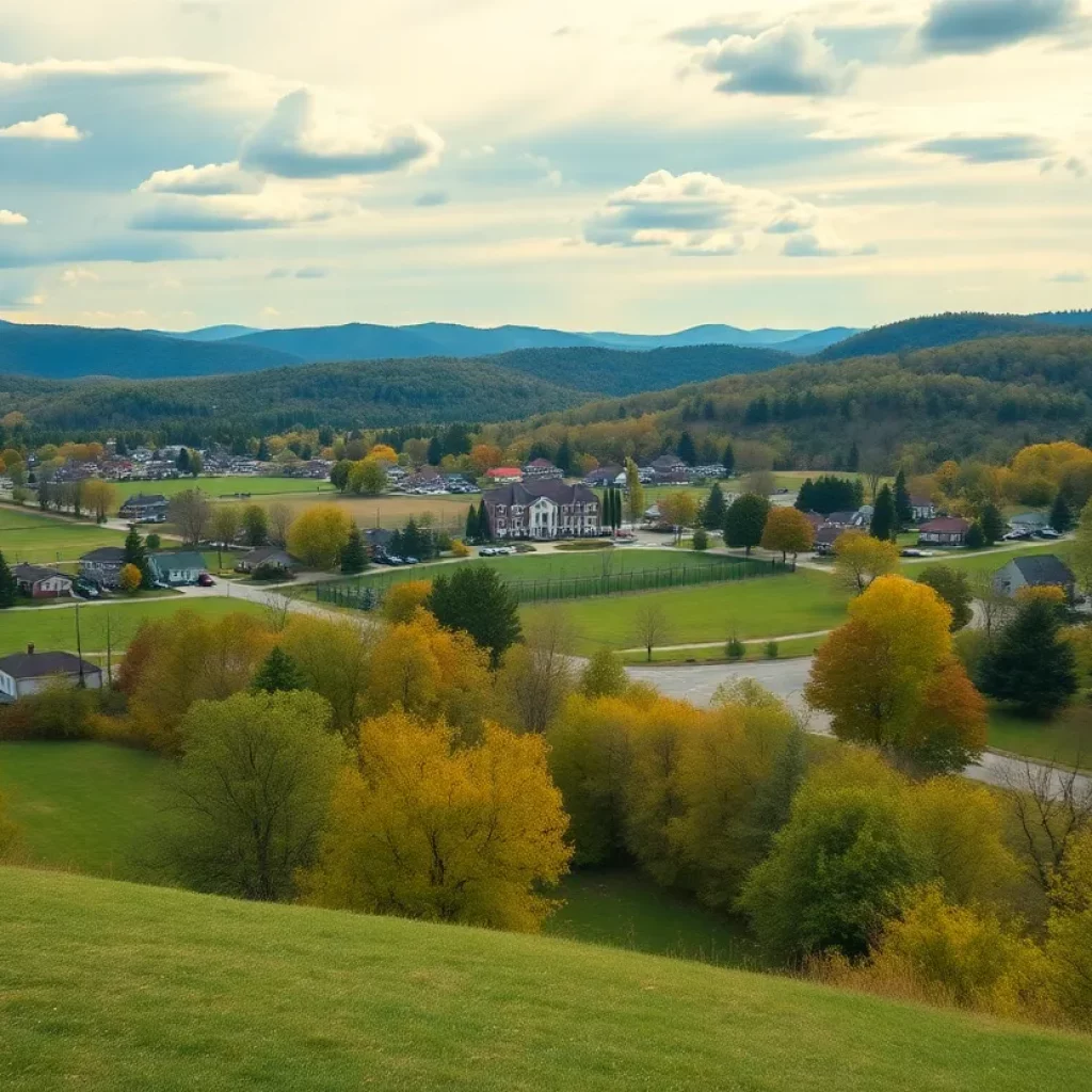 A picturesque view of Southwest Virginia emphasizing community and philanthropy.