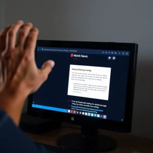 Person experiencing access issues on a news website.