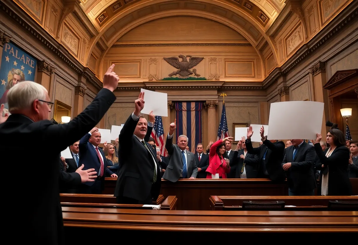 Texas State Capitol protest by lawmakers