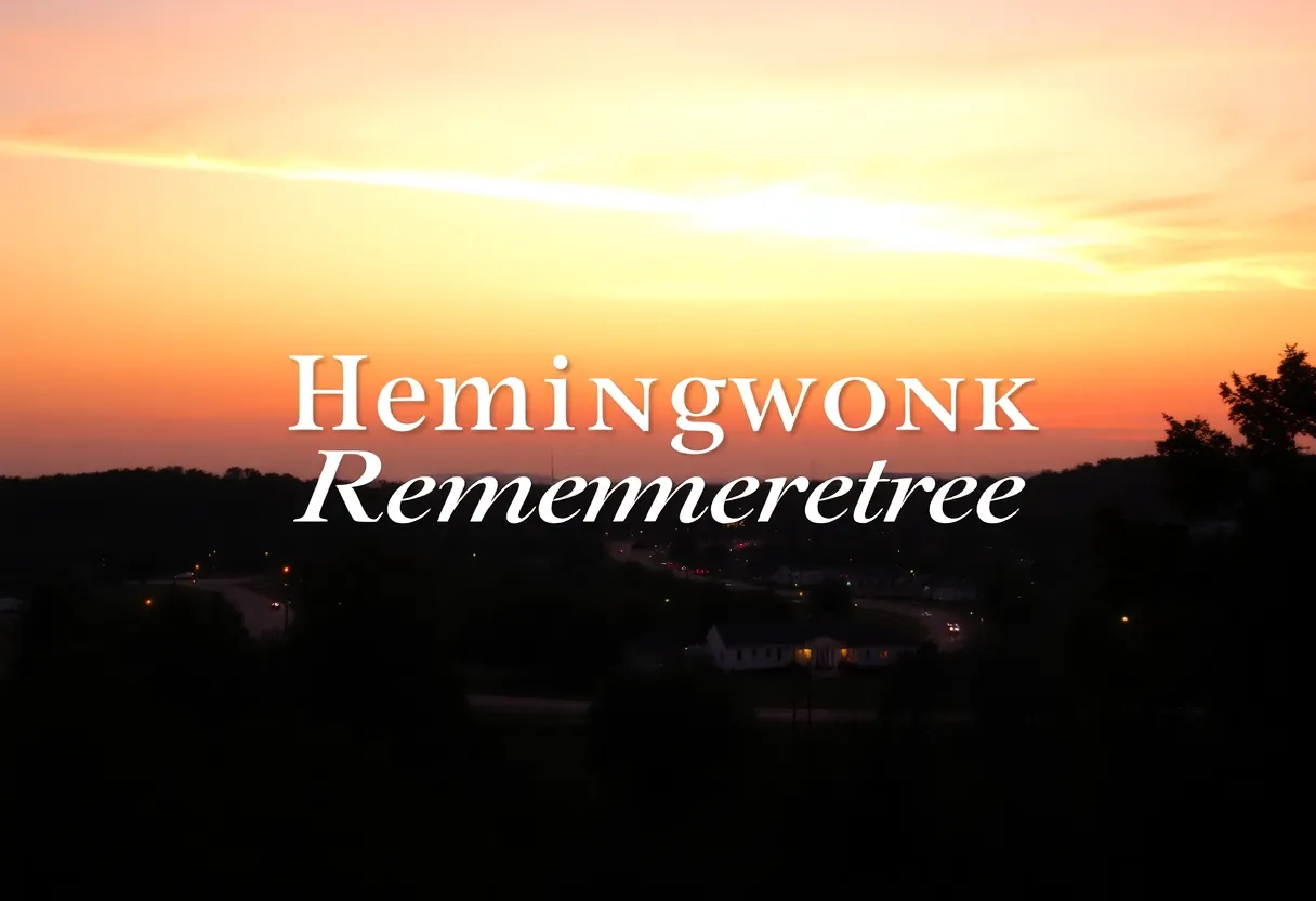 Sunset over Abingdon, Virginia, representing community remembrance