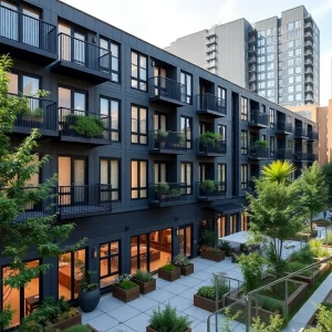 Construction of the Avon River Apartments in Costa Mesa