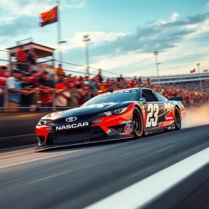 NASCAR race car at Bristol Motor Speedway