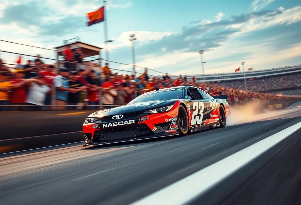 NASCAR race car at Bristol Motor Speedway