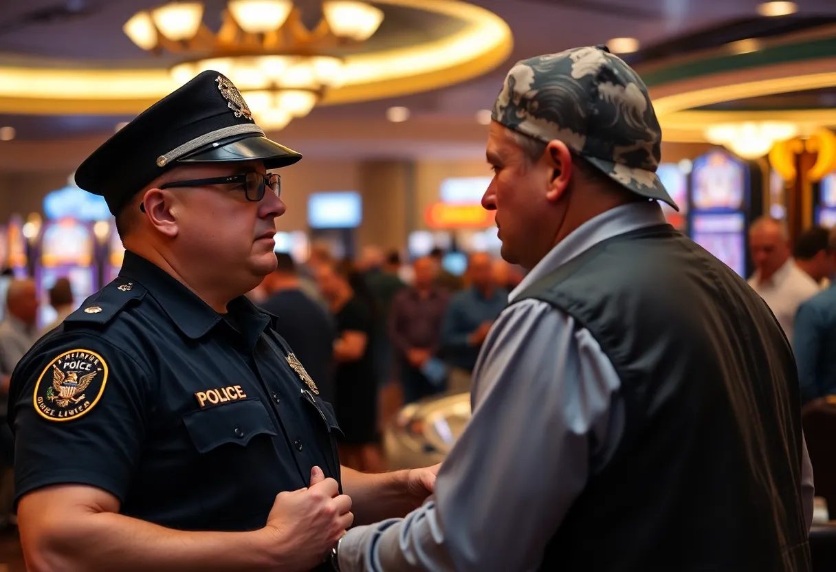 Bodycam footage scene at Hard Rock Bristol Casino
