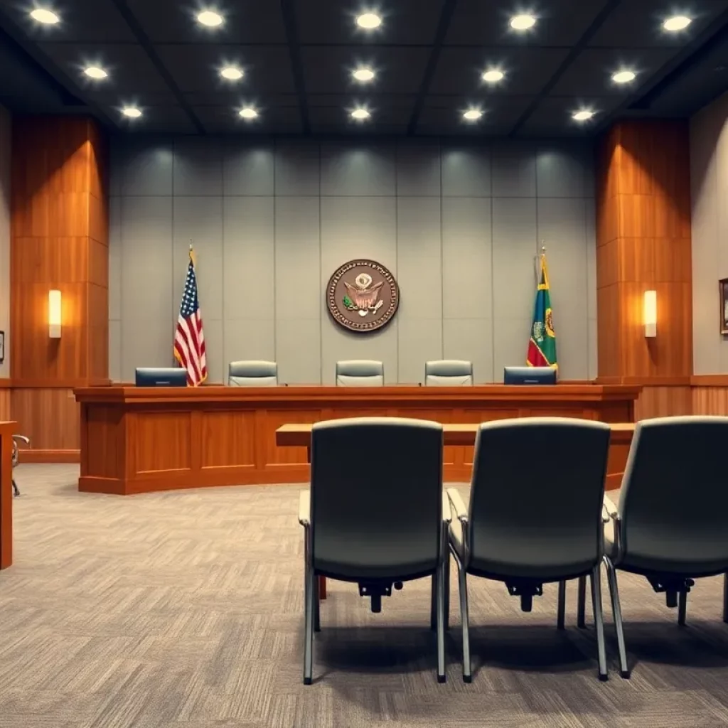 City council meeting room indicating leadership change