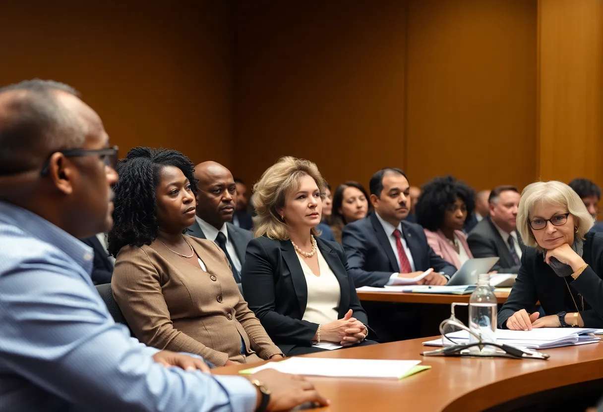 Bristol City Council members discussing public housing safety initiatives.