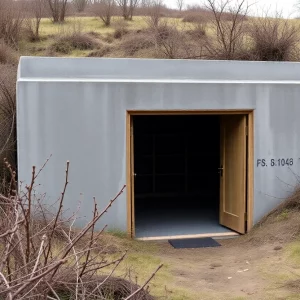 Cold War bunker in Bristol, England, tucked away in a hillside