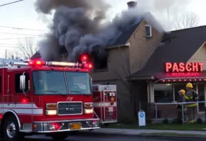 Bristol Virginia fire truck responding to a house fire