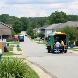 Residents of Bristol Virginia participating in junk pickup program