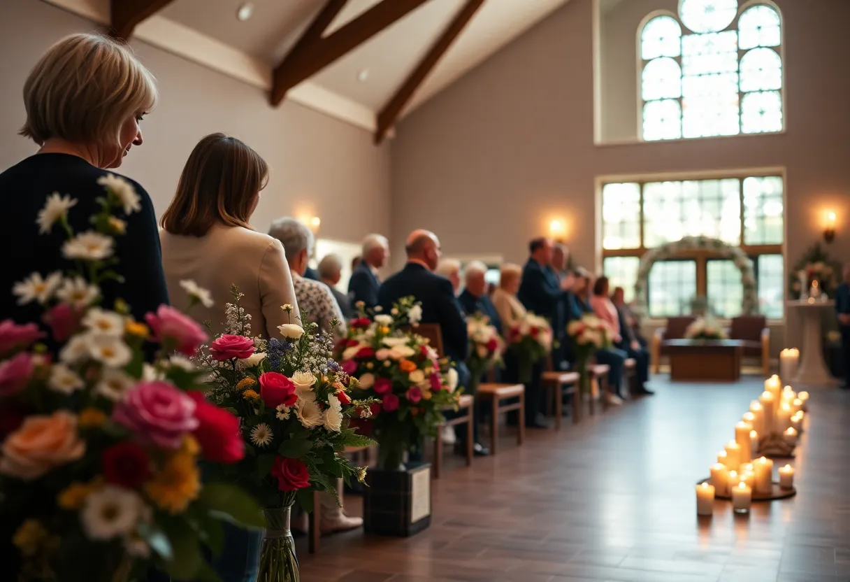 Community members gathered at a memorial service in Bristol.