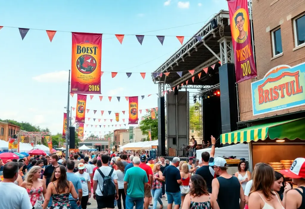 Crowd enjoying live music at Bristol Rhythm and Roots Reunion