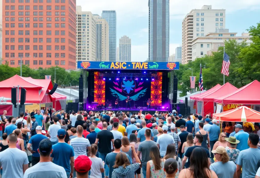 Crowd enjoying live music at Bristol Rhythm and Roots Reunion