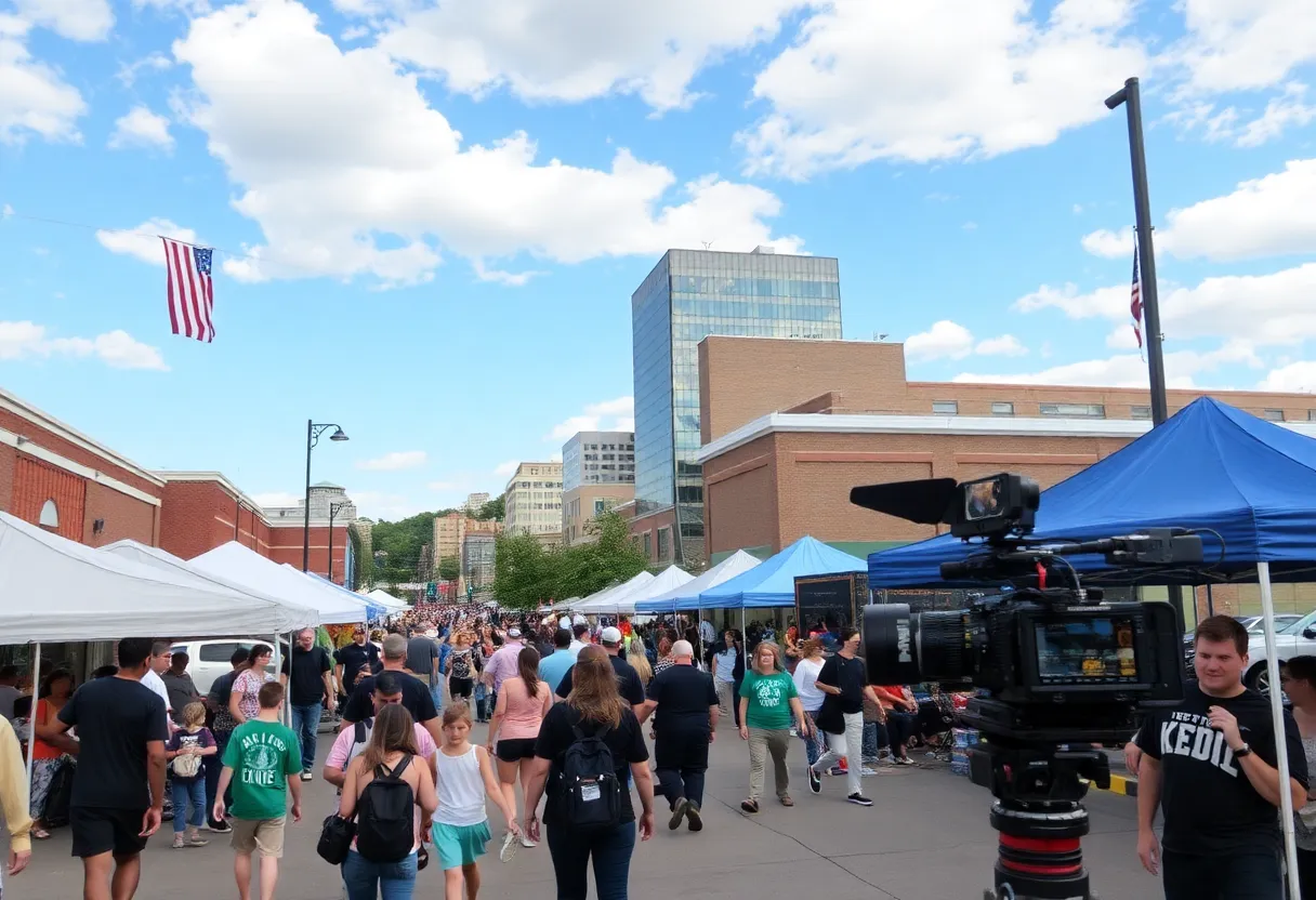 Community members in Bristol TN participating in video production projects.