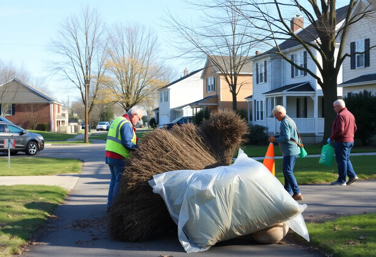 Residents of Bristol, Virginia scheduling brush pickups in their neighborhood.