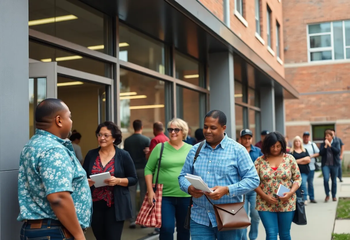 Bristol VA office with residents participating in community activities