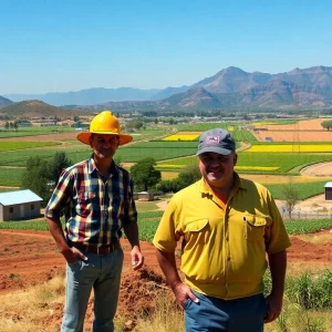 Visual representation of California's economy supported by immigrant labor in agriculture and construction.