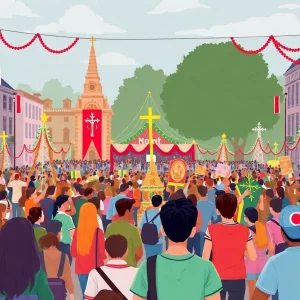 Celebration of the canonization ceremony in St. Peter's Square