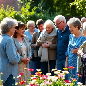 Community members gathering together to remember and celebrate Marie Johnson's life
