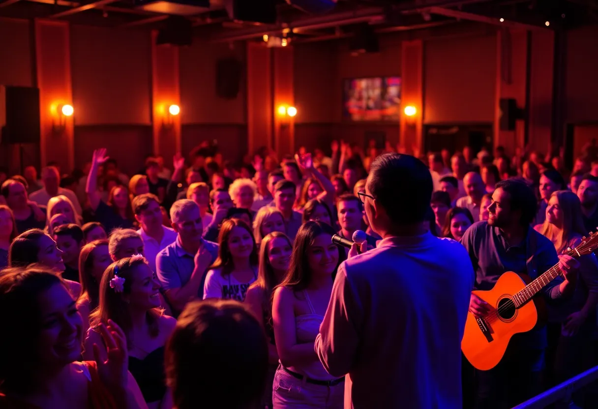 Audience enjoying a concert