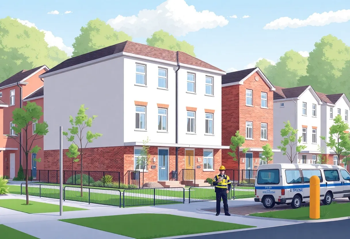 Construction site of Goodson Hills affordable housing development in Bristol, Virginia