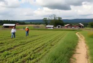 Farmers and volunteers working on recovery efforts in Southwest Virginia