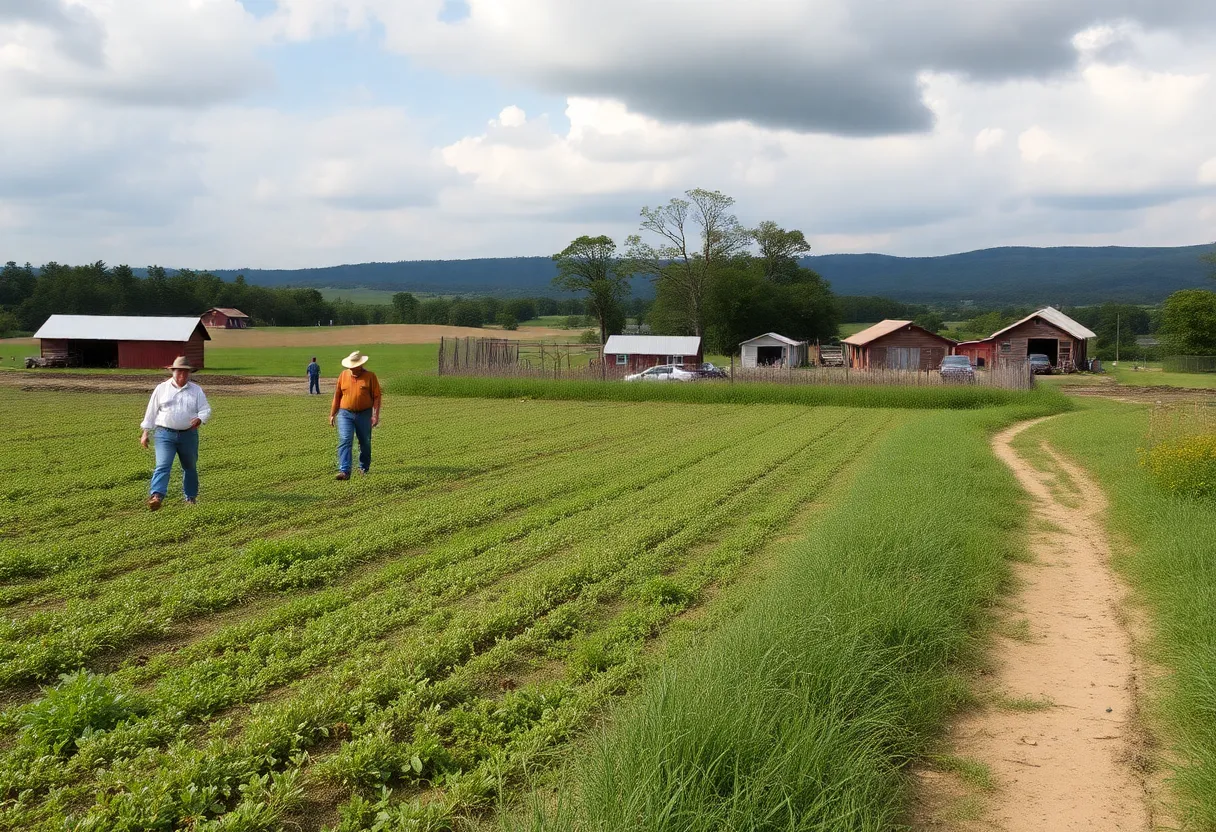 Farmers and volunteers working on recovery efforts in Southwest Virginia