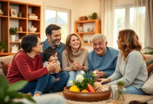 A family gathering in tribute to Kathleen Loucks