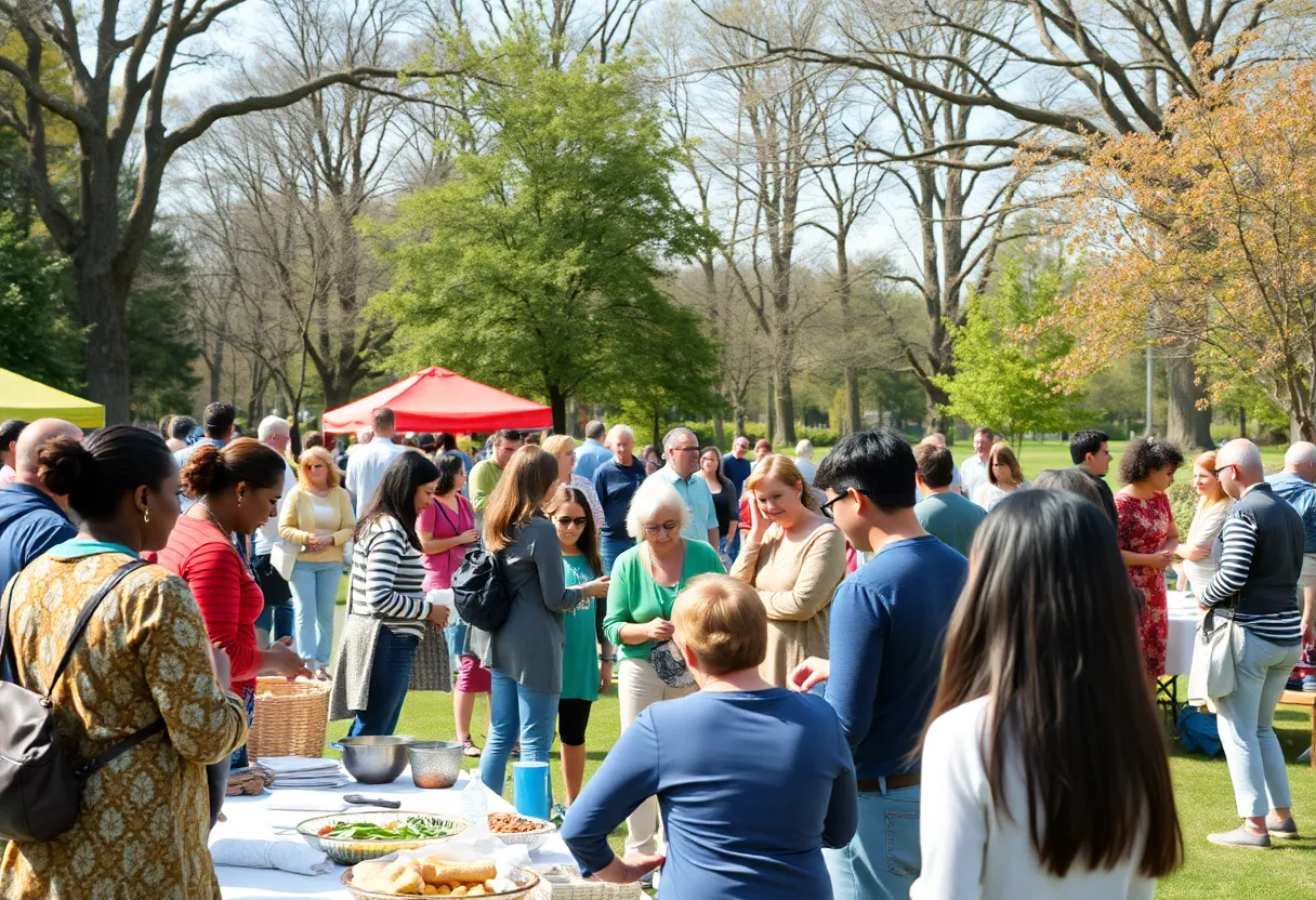 Community members participating in events in Marion VA