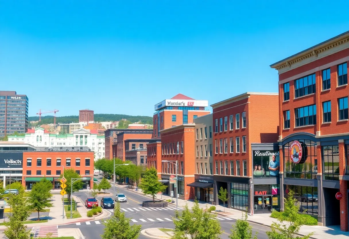 Cityscape of Morristown showcasing new developments