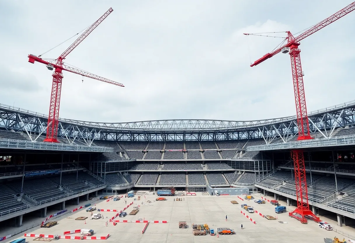 Nissan Stadium Construction Progress