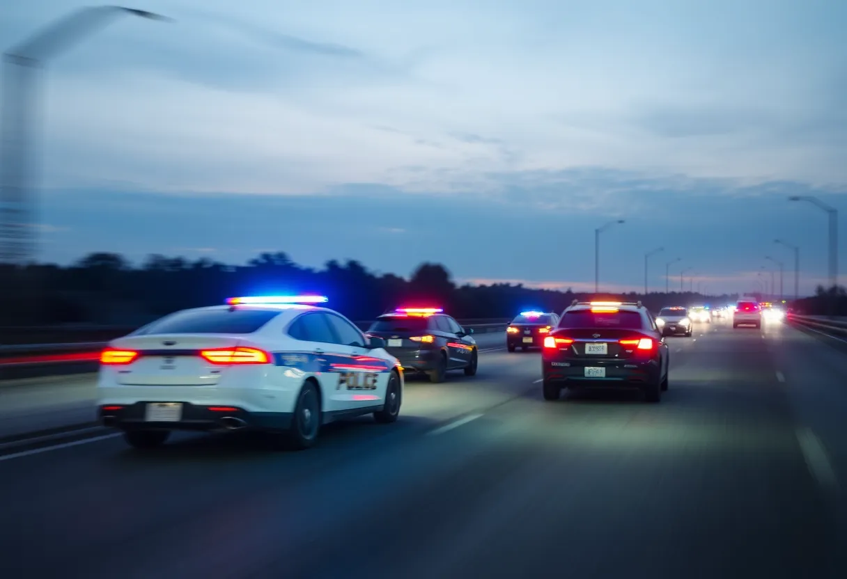 High-speed police chase on Interstate 81