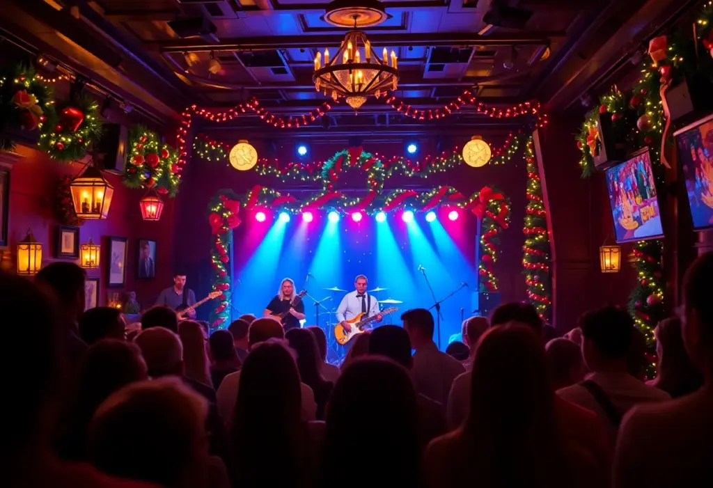 Ricky Skaggs performing at a holiday concert