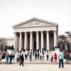 Supreme Court building symbolizing immigration and racial profiling changes.