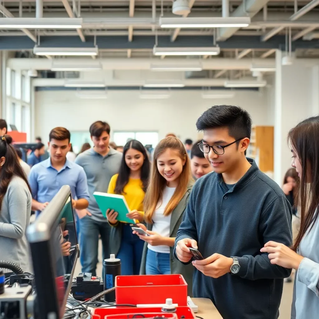 Students engaged in technical training at TCAT Elizabethton