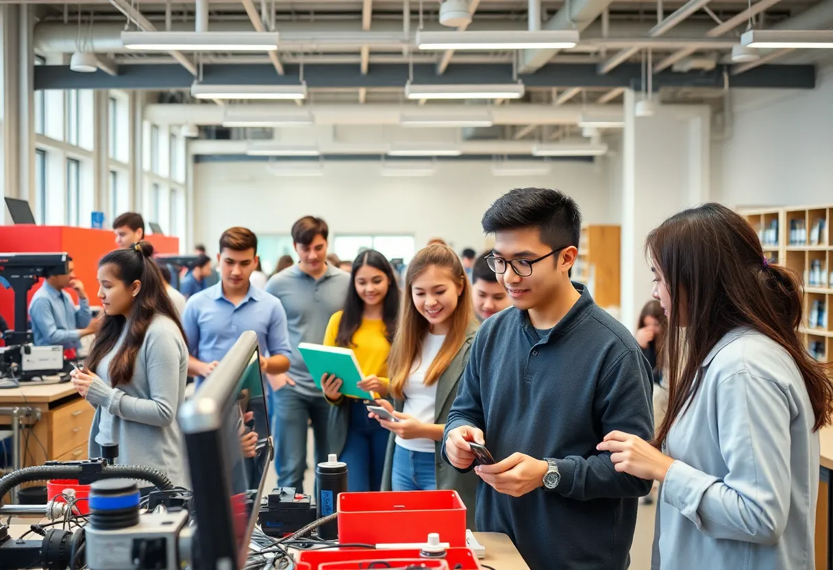 Students engaged in technical training at TCAT Elizabethton