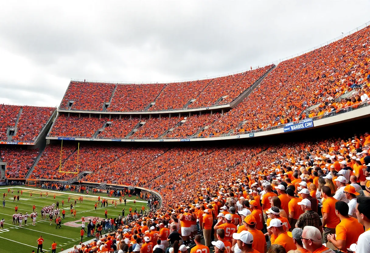 Fans in Neyland Stadium for the Tennessee vs Georgia game