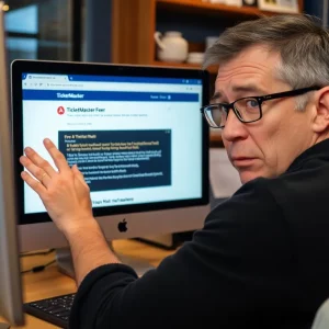 User troubleshooting TicketMaster error on computer