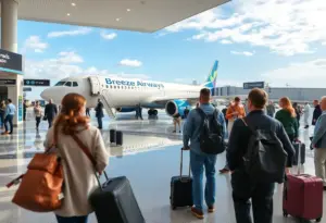 Breeze Airways planes at Tri-Cities Airport