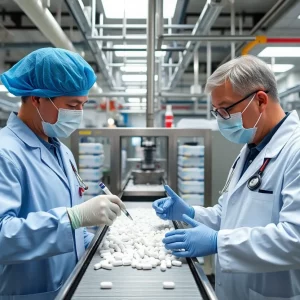 Production of amoxicillin at USAntibiotics facility in Bristol, TN
