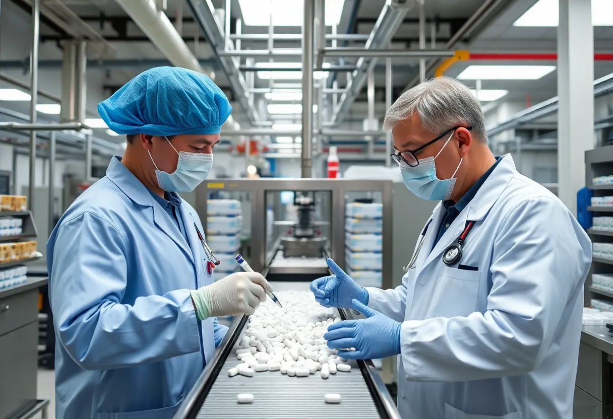 Production of amoxicillin at USAntibiotics facility in Bristol, TN