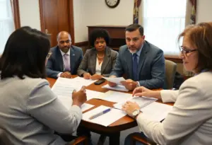 City council members discussing property tax changes in Bristol, Tennessee