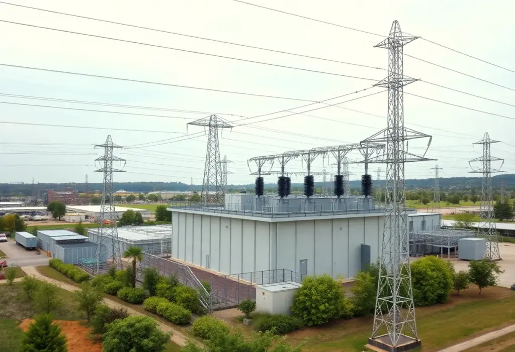 Electric substation in Bristol, Tennessee