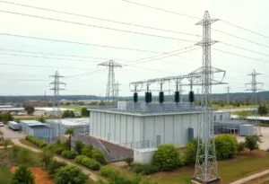Electric substation in Bristol, Tennessee